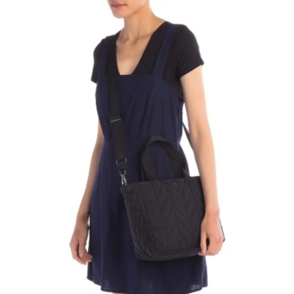 KATE SPADE NEW YORK Ellie Small Quilted Black Nylon Tote Bag - Picture 2 of 13
